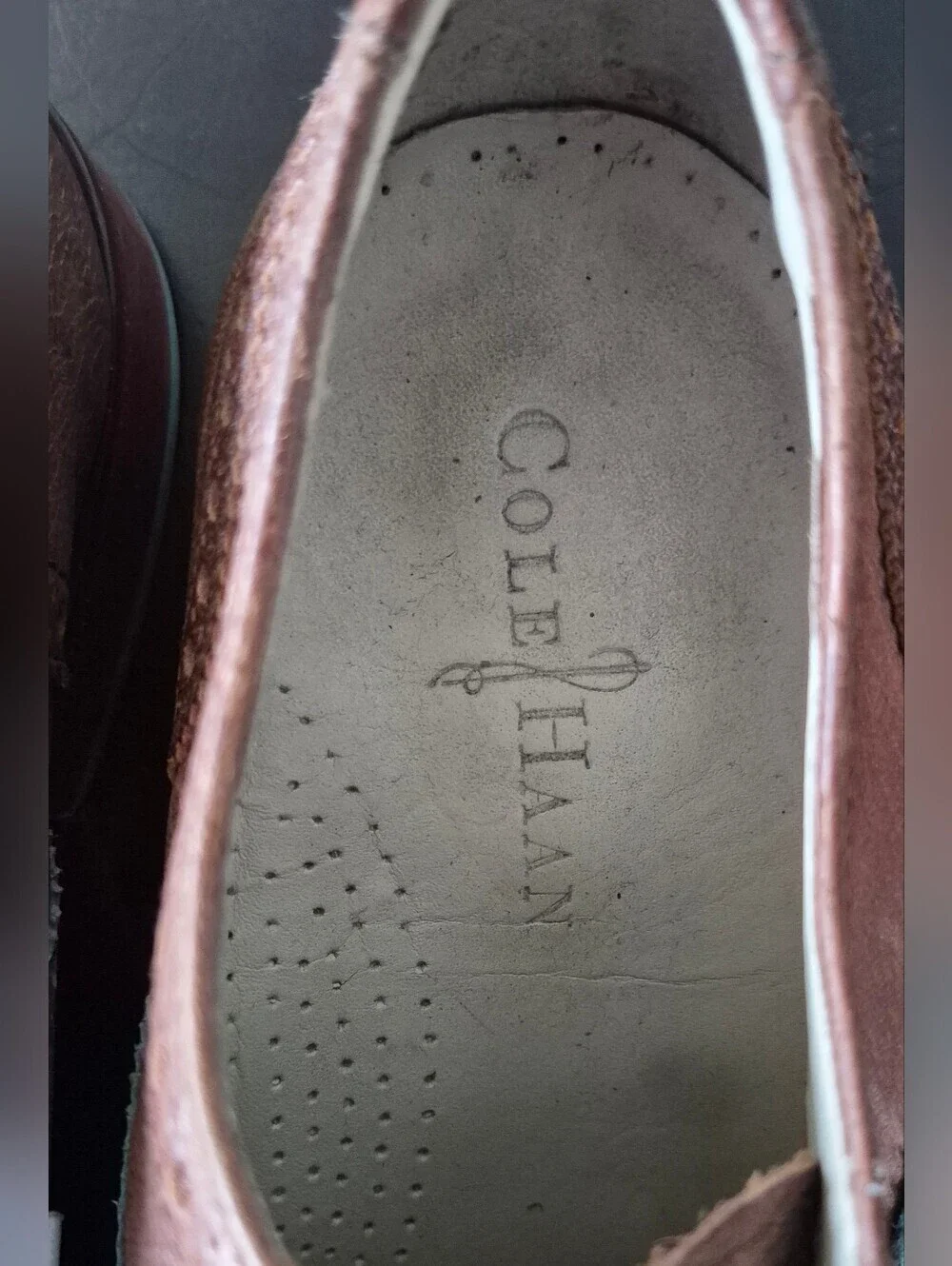 Cole Haan Colton Wingtip Spectator Shoes brown teal Nike Air Sole Rare Size 10